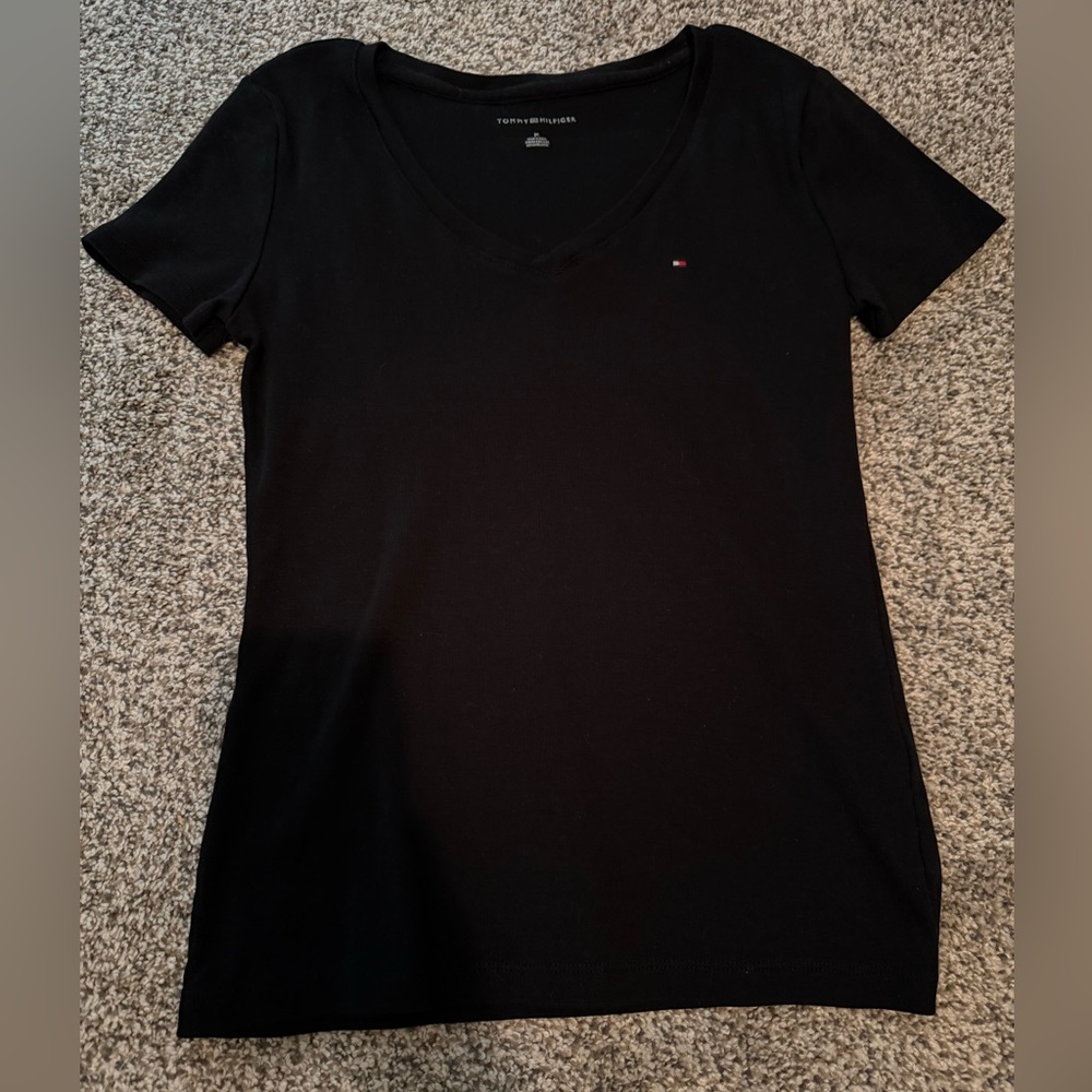 Tommy Hilfiger Women's Black Short Sleeve Tee